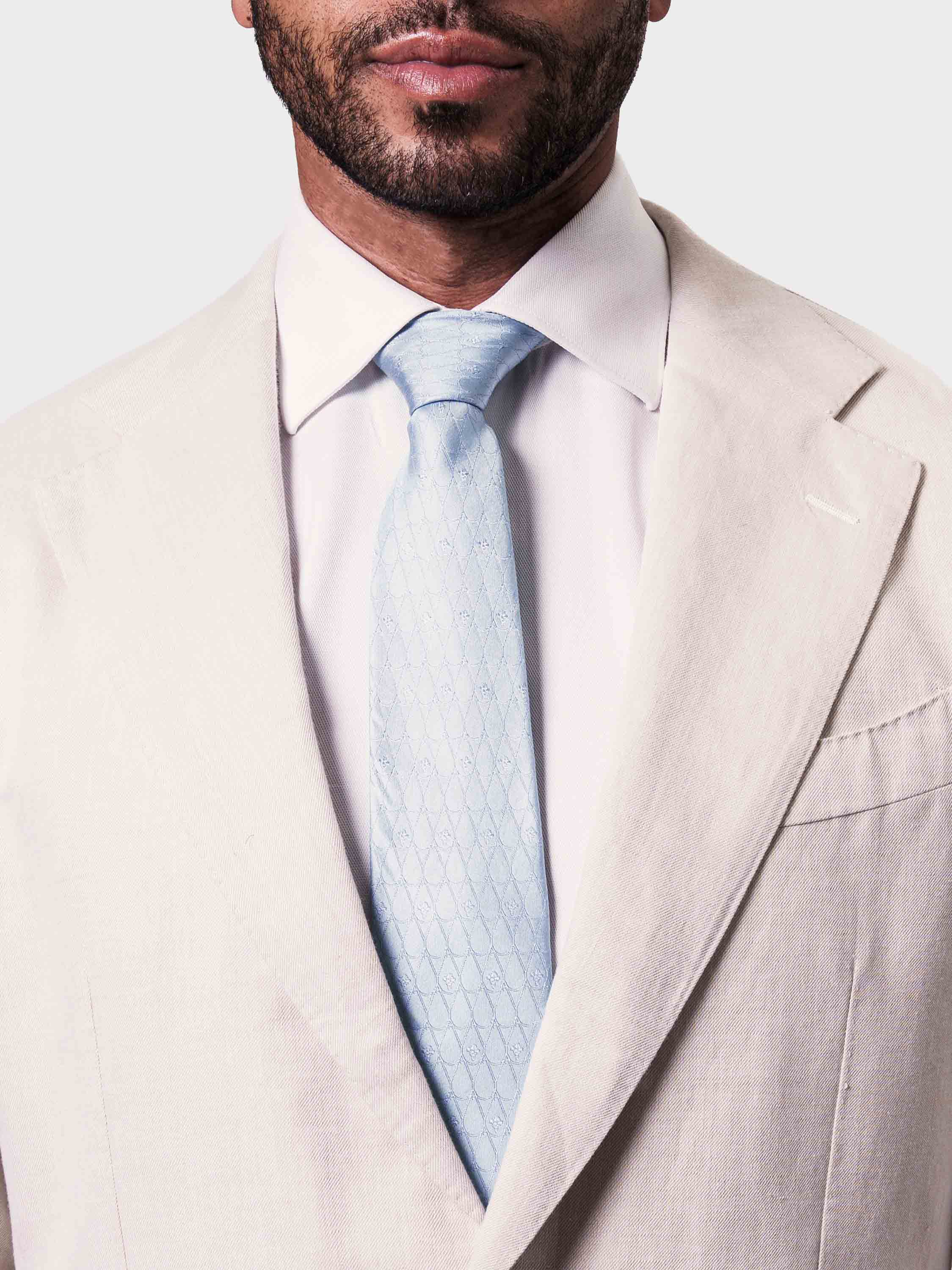 ‘field of lilies’ silk jacquard tie
