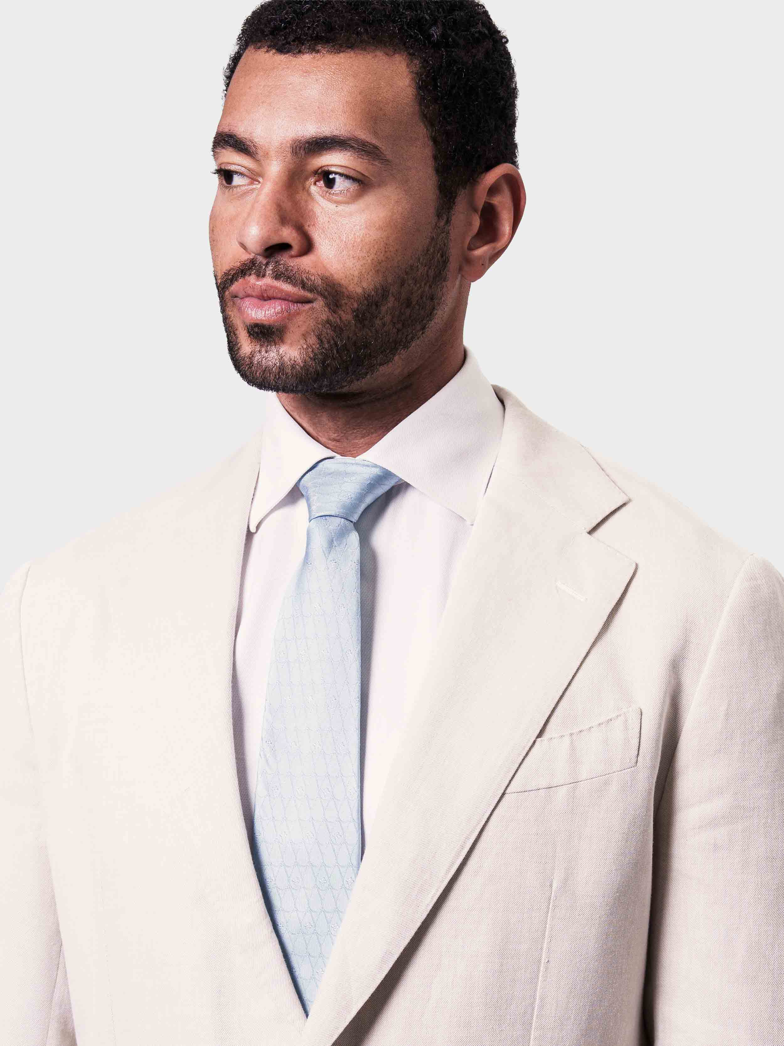 ‘field of lilies’ silk jacquard tie