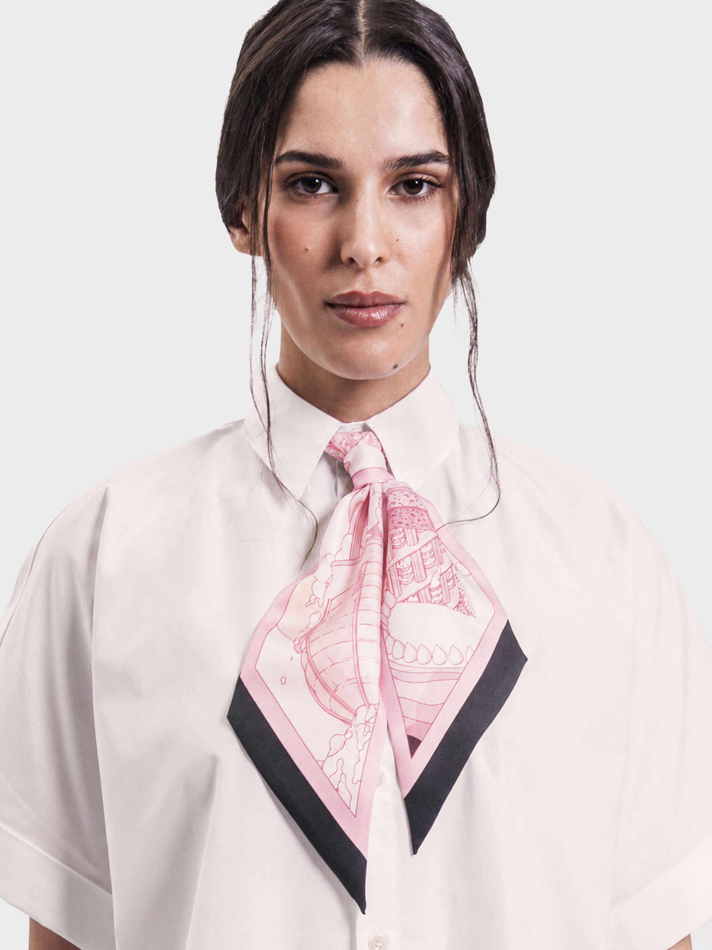 ‘hatter arcade tower’ silk maxi twilly