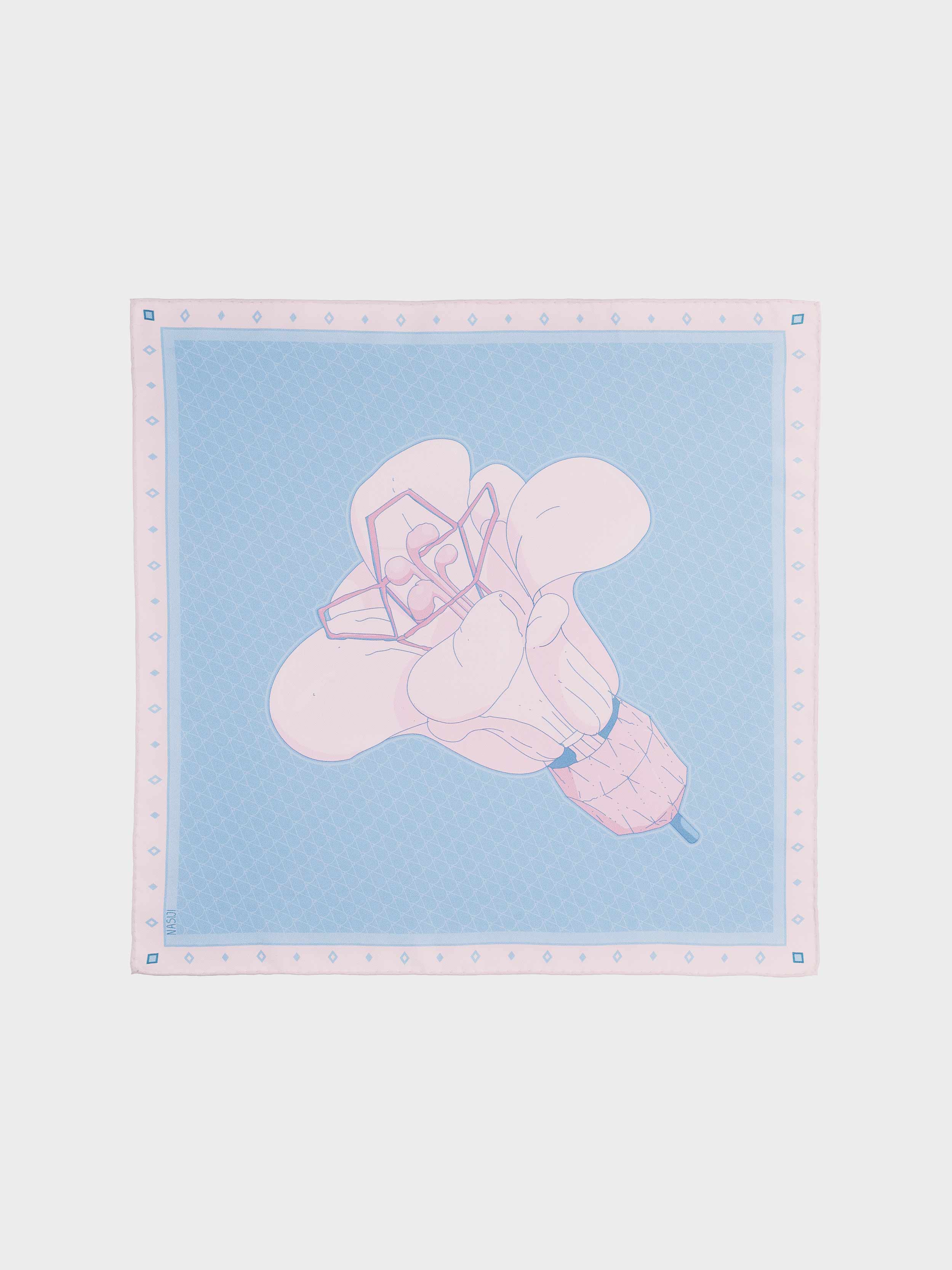‘floating lily’ silk mini foulard 40