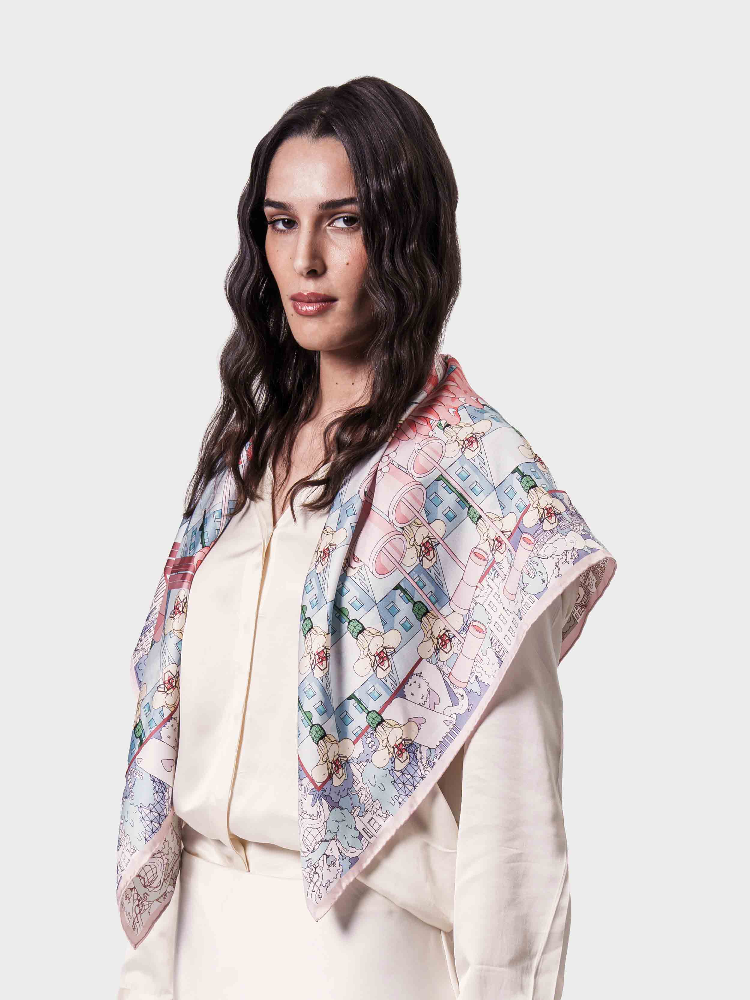 ‘queen of harvest’ silk foulard 90