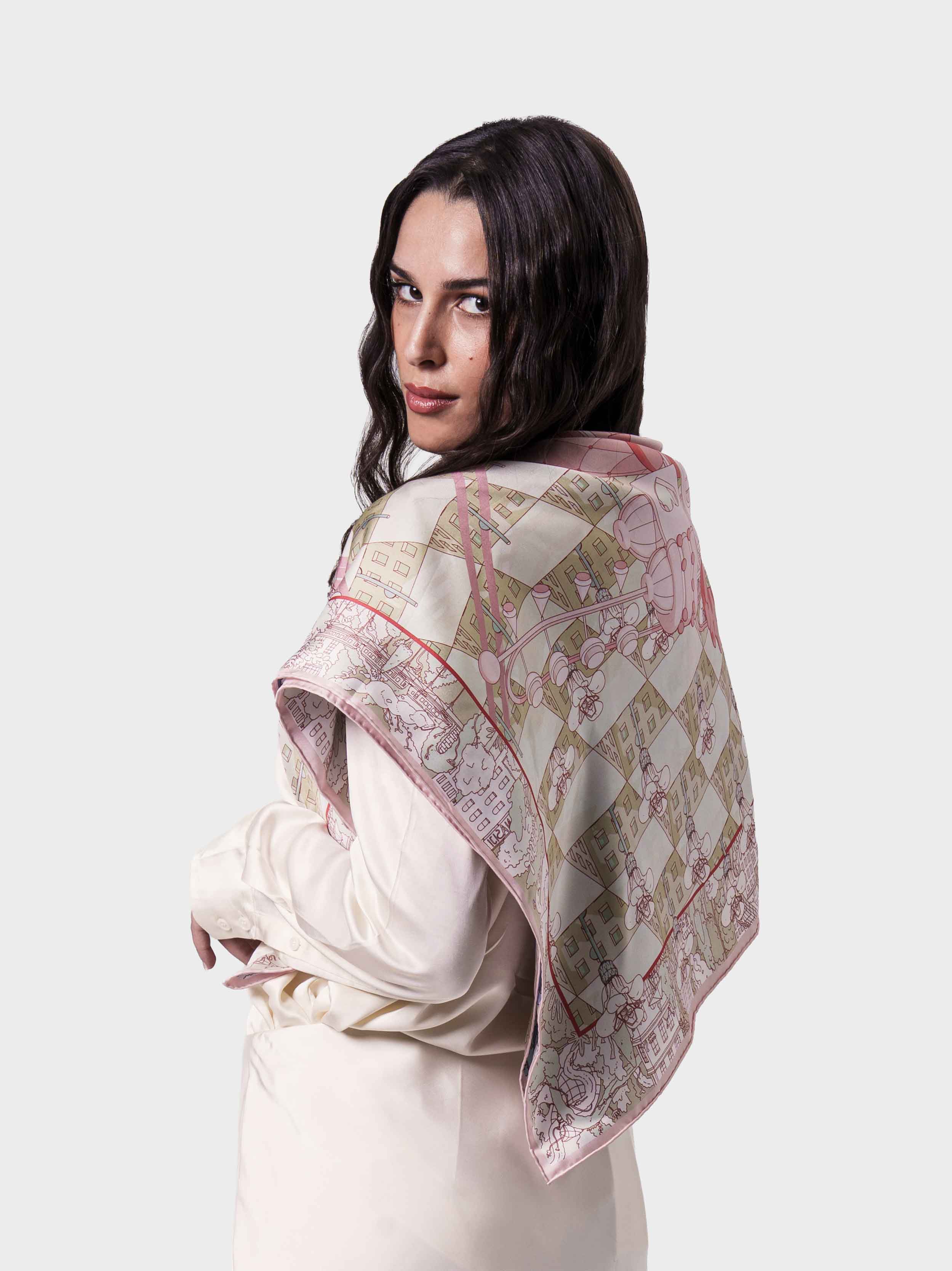 ‘queen of harvest’ silk foulard 90