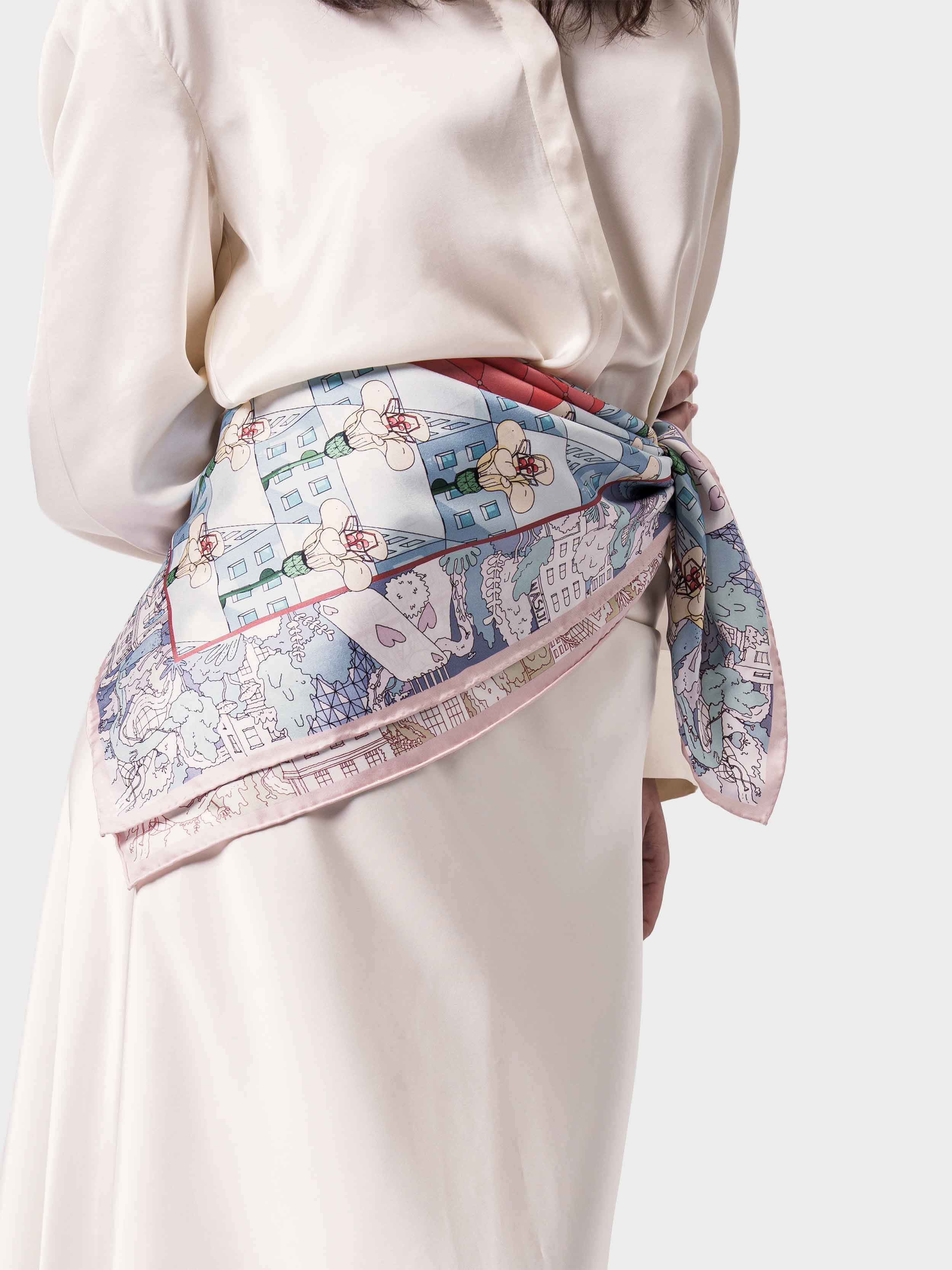 ‘queen of harvest’ silk foulard 90
