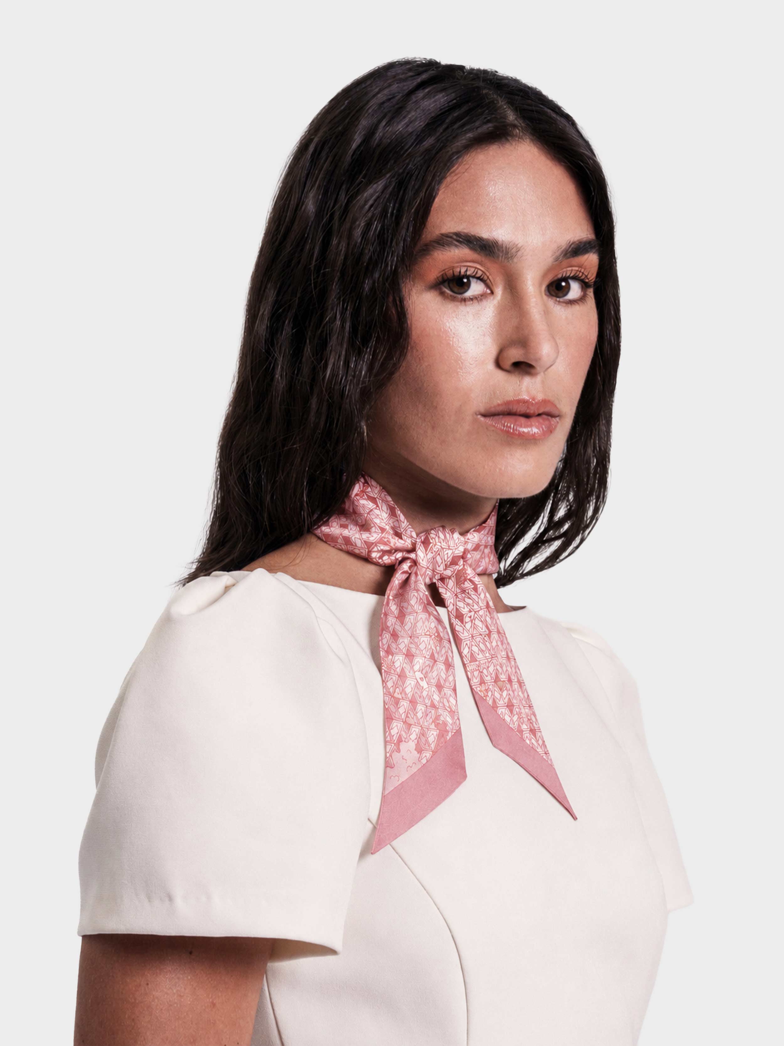 ‘trefle labyrinth tower’ silk twilly